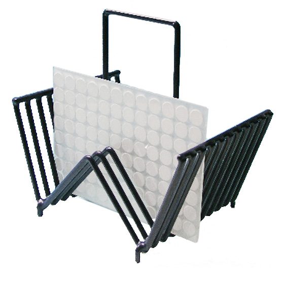PORTOIR- PANIER DE LAVAGE POUR 10 PLAQUES