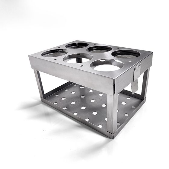 PORTOIR AVEC COUVERCLE 2 X 3 TROUS POUR TUBES NON BOUCHES